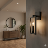 دیوارکوب مدرن خاص تک شعله فلزی D103