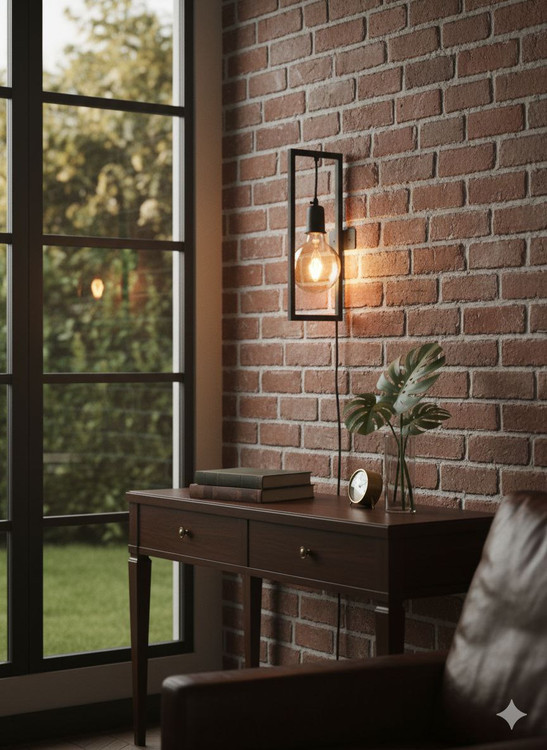 دیوارکوب مدرن تک شعله فلزی D107