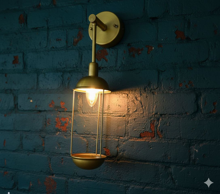 دیوارکوب مدرن تک شعله لاکچری فلزی D135