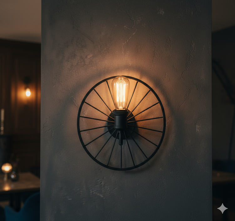 دیوارکوب مدرن تک شعله فلزی لاکچری D143