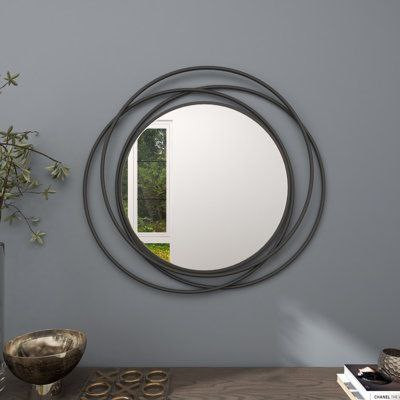 آینه مدرن فلزی دایره گرد  بدون آیینه E130