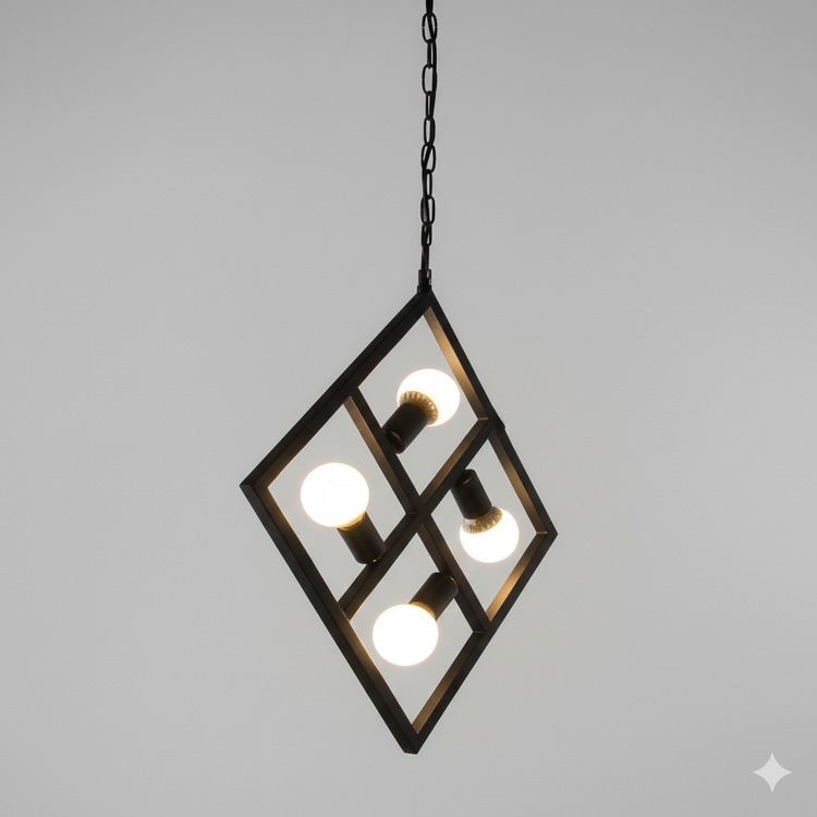لوستر مدرن 4شعله فلزی A113