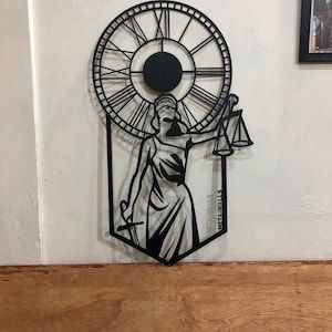 ساعت دیواری بانوی عدالت (تمیس)H546