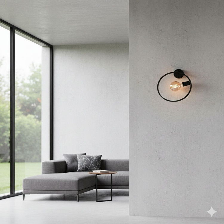 دیوارکوب مدرن حبابی تک شعله D114