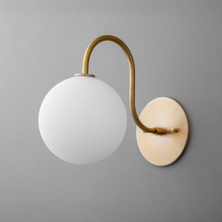 دیوارکوب مدرن تک شعله فلزی حبابی D162