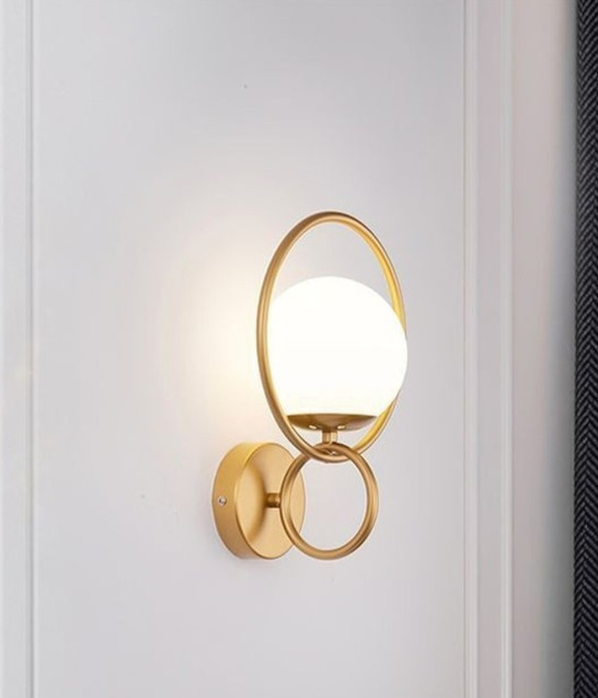 دیوارکوب مدرن تک شعله فلزی حبابی D185