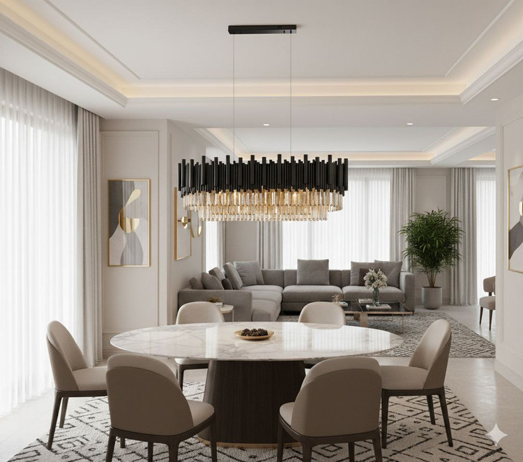 لوستر کانتری کریستالی C109