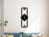 ساعت دیواری مینیمال فلزی طرح مستطیل و لوزیH604