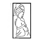تابلو دکوراتیو دیواری فیگور نیم تنه سه رخ حولهT239