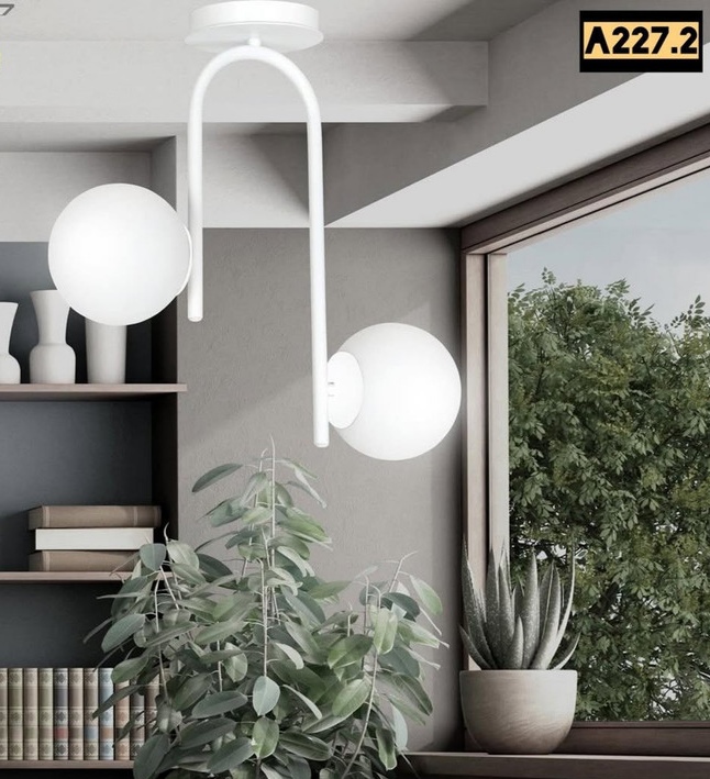 لوستر سقفی مدرن 2 شعله A227 طراحی شیک برای پذیرایی