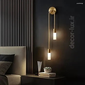 دیوارکوب مدرن 2 شعله لاکچری D157 با لامپ خاص