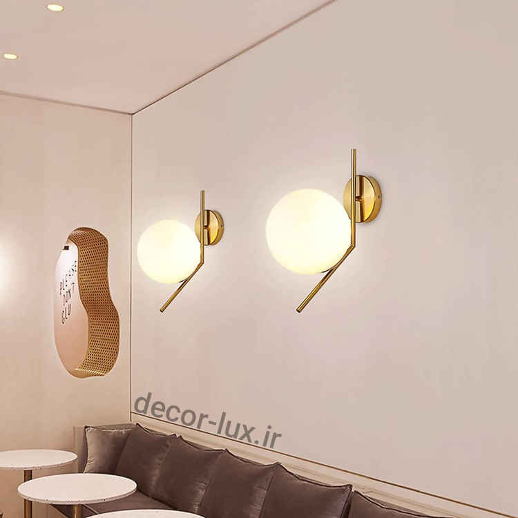 دیوارکوب مدرن شیک فلزی تک شعله حبابی D112