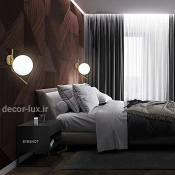 دیوارکوب مدرن شیک فلزی تک شعله حبابی D112
