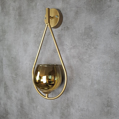 دیوارکوب مدرن شیک فلزی تک شعله حبابی D113