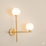 دیوارکوب مدرن شیک فلزی 2 شعله حبابی D123