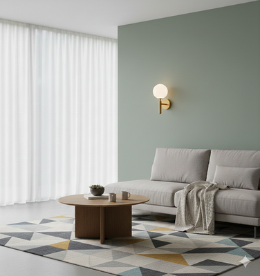 دیوارکوب مدرن شیک فلزی تک شعله حبابی D149