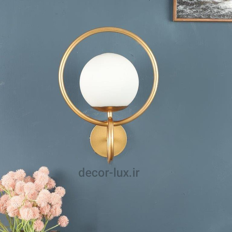 دیوارکوب مدرن تک شعله فلزی حبابی D185