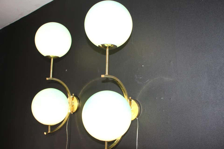 دیوارکوب فلزی مدرن 2 شعله حبابی D191