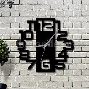 ساعت دیواری مدرن لیزری فلزی لاکچری H267