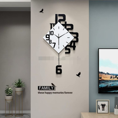 ساعت دیواری تلفیقی چوب و فلز کد H281