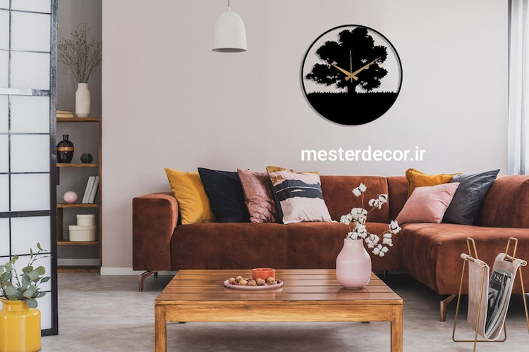 ساعت دیواری مدرن لیزری فلزی زیبا H304