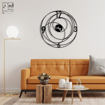 ساعت دیواری مدرن لیزری فلزی زیبا طرح H349