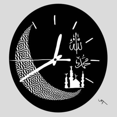 ساعت دیواری مدرن لیزری فلزی کد H353