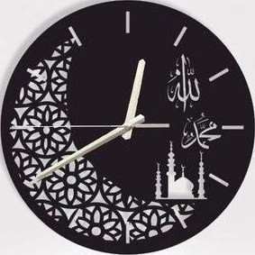 ساعت دیواری مدرن لیزری فلزی کد H353