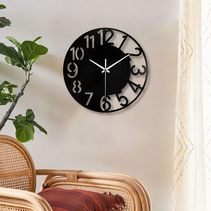 ساعت دیواری مدرن لیزری فلزی زیبا H403
