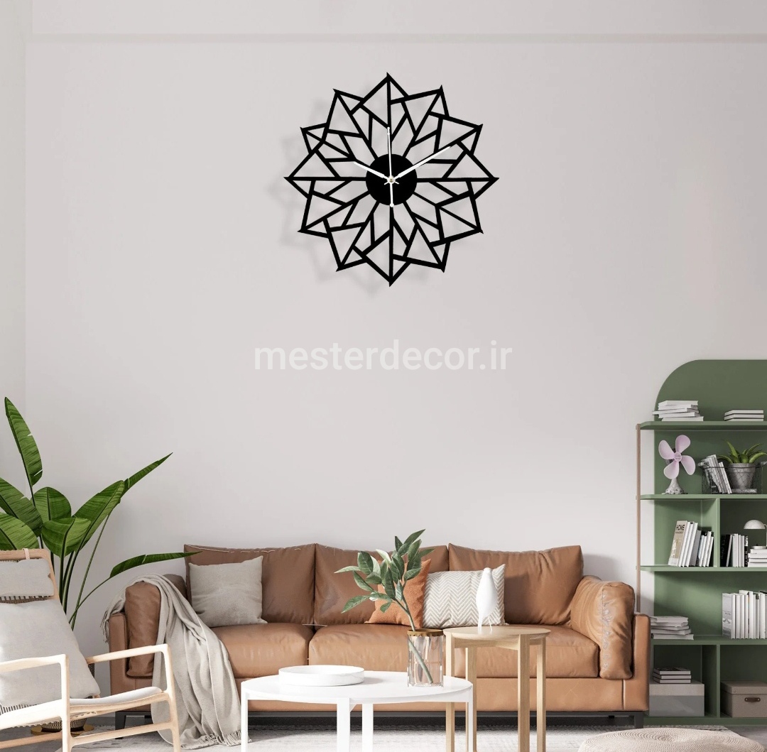 ساعت دیواری مدرن لیزری فلزی زیبا H426