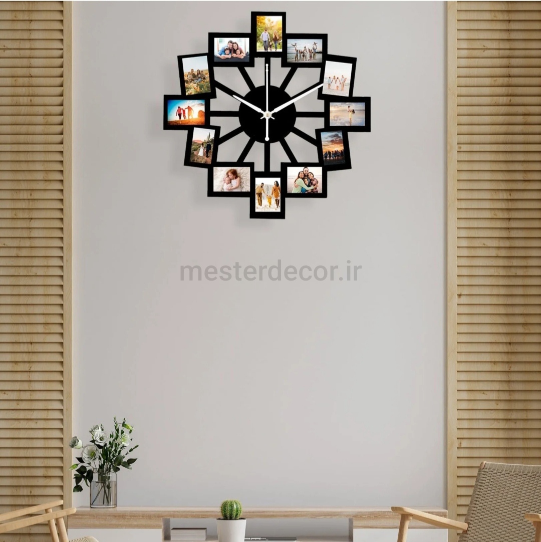 ساعت دیواری مدرن لیزری فلزی خاص H430