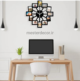 ساعت دیواری مدرن لیزری فلزی خاص H430
