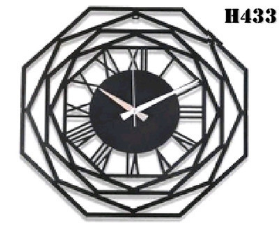 ساعت دیواری مدرن لیزری فلزی زیبا H433