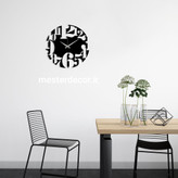 ساعت دیواری مدرن لیزری فلزی زیبا H440
