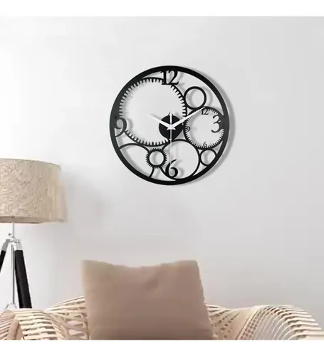 ساعت دیواری مدرن لیزری فلزی زیبا H448