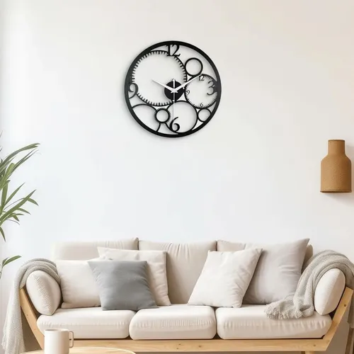 ساعت دیواری مدرن لیزری فلزی زیبا H448