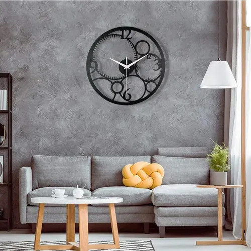 ساعت دیواری مدرن لیزری فلزی زیبا H448
