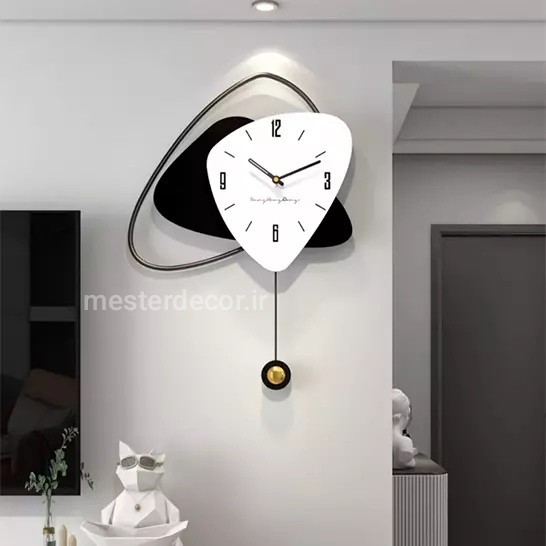 ساعت دیواری مدرن تلفیقی چوب و فلز لاکچری کد H463