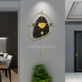 ساعت دیواری مدرن تلفیقی فلز و چوب لاکچری H468