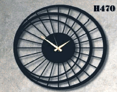 ساعت دیواری مدرن لیزری فلزی زیبا H470