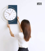 ساعت دیواری مدرن لاکچری تلفیقی چوب و فلز کد H511