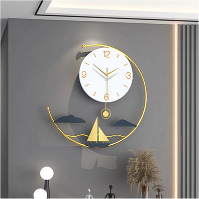 ساعت دیواری مدرن لاکچری تلفیقی چوب و فلز کد H512