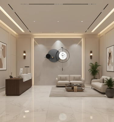 ساعت دیواری مدرن تلفیقی چوب و فلز لاکچری و خاص H520