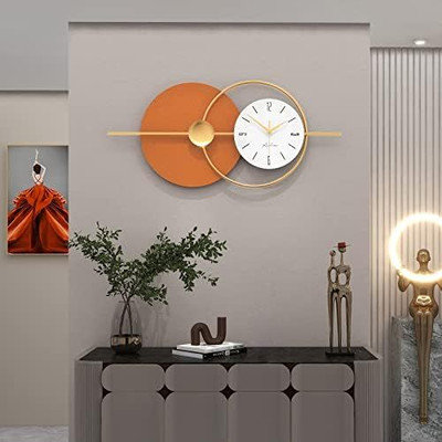 ساعت دیواری مدرن تلفیقی فلز و چوب لاکچری زیبا H522