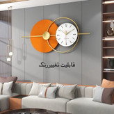 ساعت دیواری مدرن تلفیقی فلز و چوب لاکچری زیبا H522