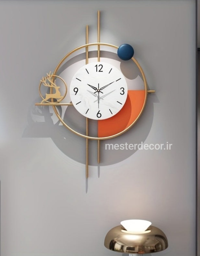 ساعت مدرن تلفیق چوب و فلز لاکچری H532