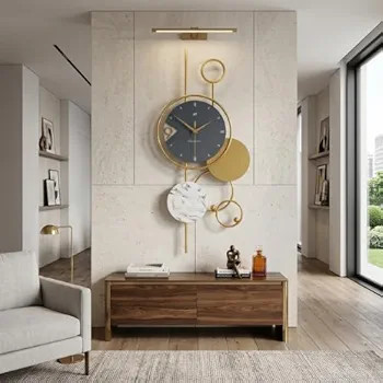 ساعت مدرن تلفیقی چوب و فلز لاکچری و خاص H536