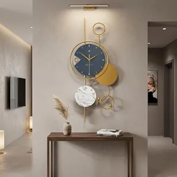 ساعت مدرن تلفیقی چوب و فلز لاکچری و خاص H536
