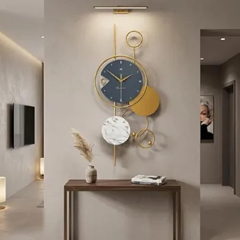 ساعت مدرن تلفیقی چوب و فلز لاکچری و خاص H536