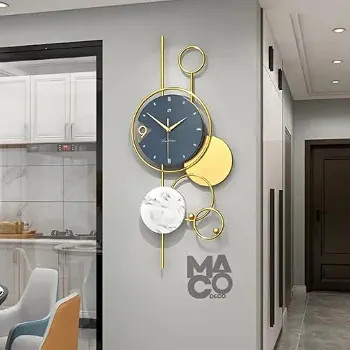 ساعت مدرن تلفیقی چوب و فلز لاکچری و خاص H536